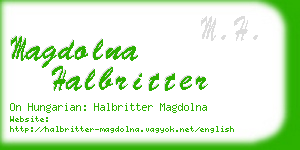 magdolna halbritter business card